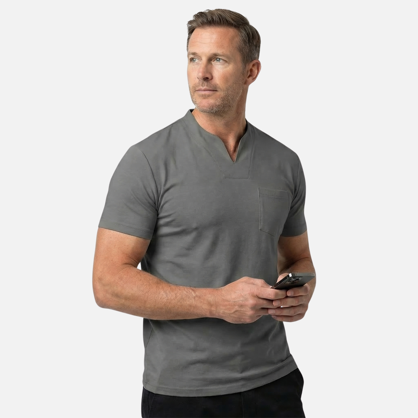 Polo ligero de verano para tiempo libre – Corte moderno para hombre