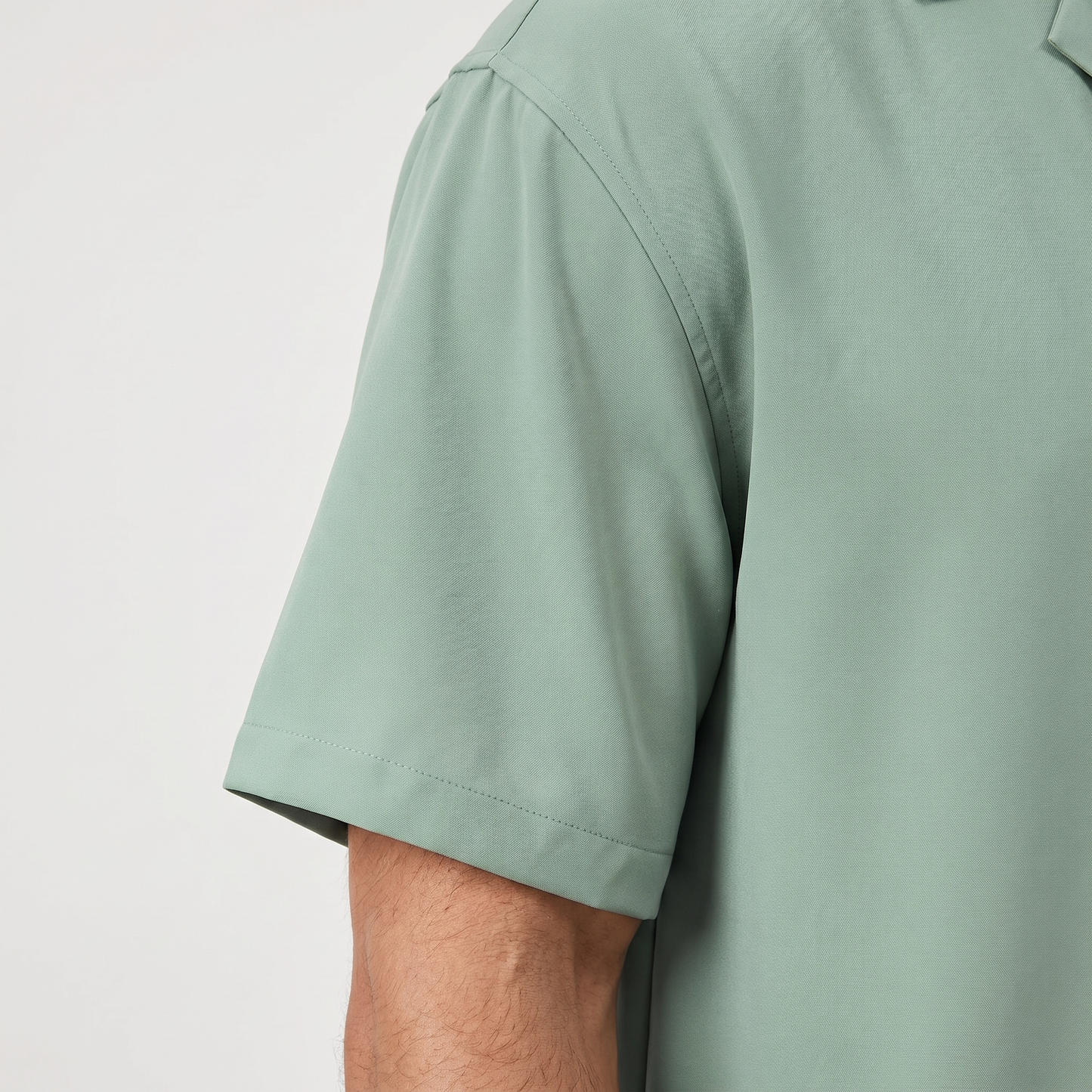 Conjunto de camisa de lino de manga corta y pantalón con cordón para hombre