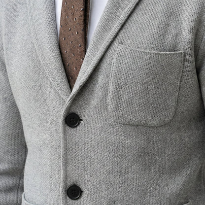 Blazer de punto fino casual con bolsillo en el pecho para hombre