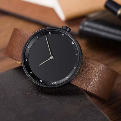 Reloj estilo minimalista nórdico con caja metálica para hombre