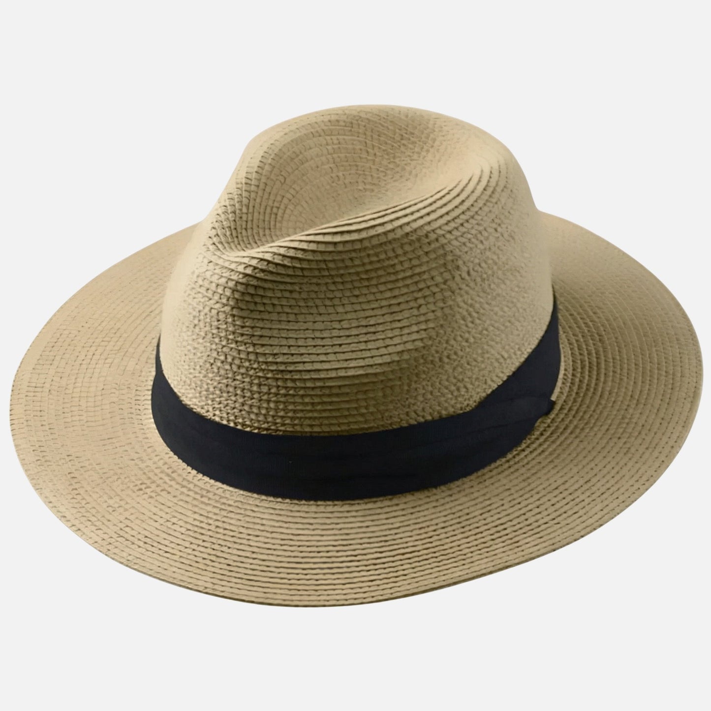 Sombrero panamá de paja toquilla con cinta de raso para hombre