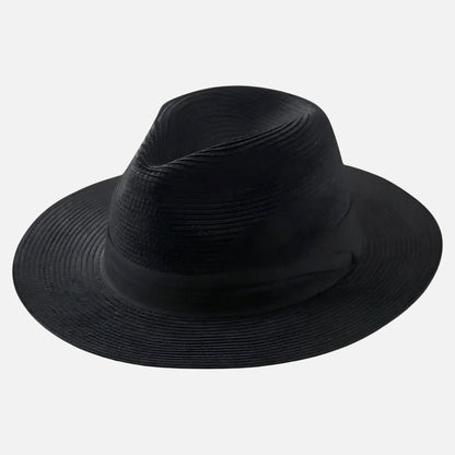 Sombrero panamá de paja toquilla con cinta de raso para hombre