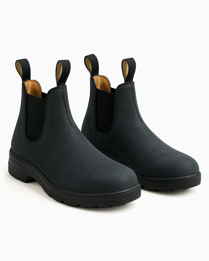 Botines Chelsea resistentes con paneles elásticos laterales para caballeros