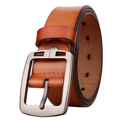 Cinturón de cuero resistente estilo vintage para hombre