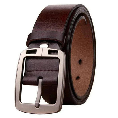 Cinturón de cuero resistente estilo vintage para hombre