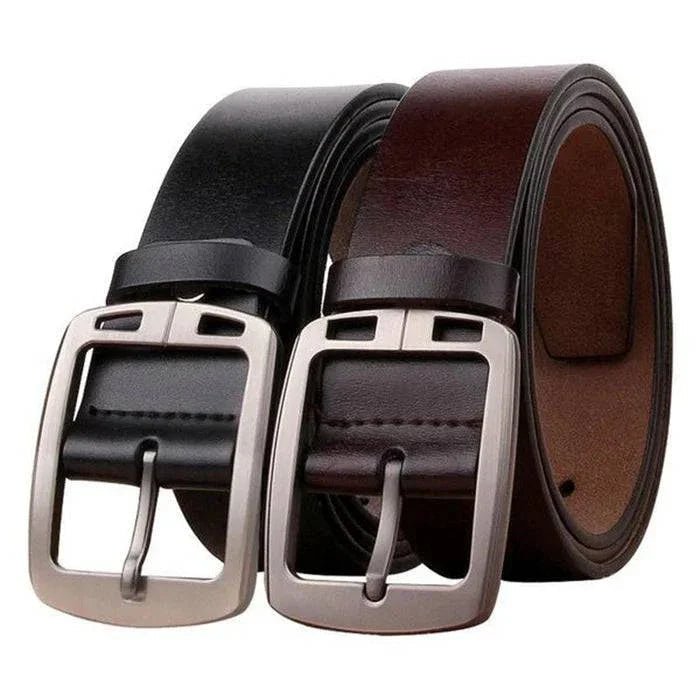 Cinturón de cuero resistente estilo vintage para hombre