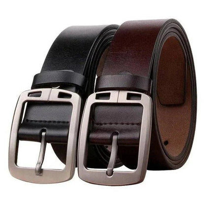 Cinturón de cuero resistente estilo vintage para hombre