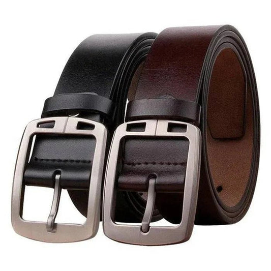 Cinturón de cuero resistente estilo vintage para hombre