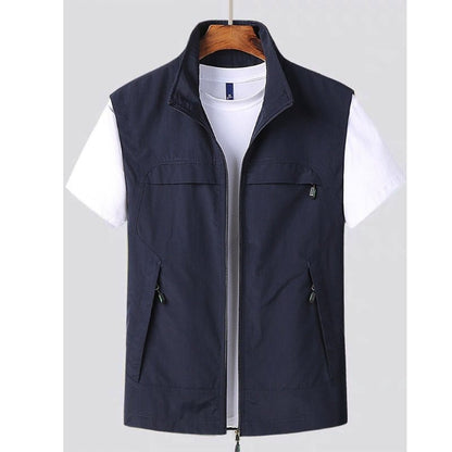 Chaleco de traje slim fit con bolsillos de solapa para hombre
