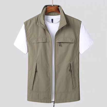 Chaleco de traje slim fit con bolsillos de solapa para hombre