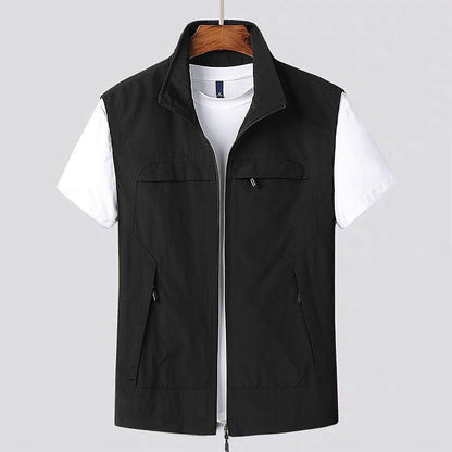 Chaleco de traje slim fit con bolsillos de solapa para hombre