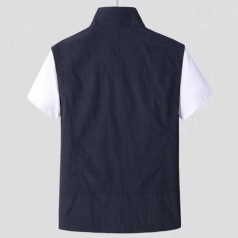Chaleco de traje slim fit con bolsillos de solapa para hombre