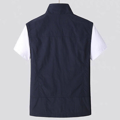 Chaleco de traje slim fit con bolsillos de solapa para hombre