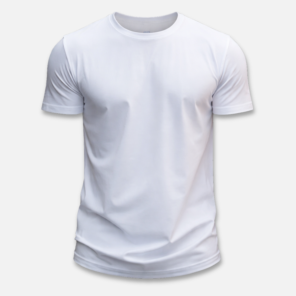 Camiseta de acabado limpio con cuello redondo para hombres