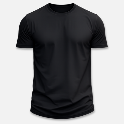 Camiseta de acabado limpio con cuello redondo para hombres
