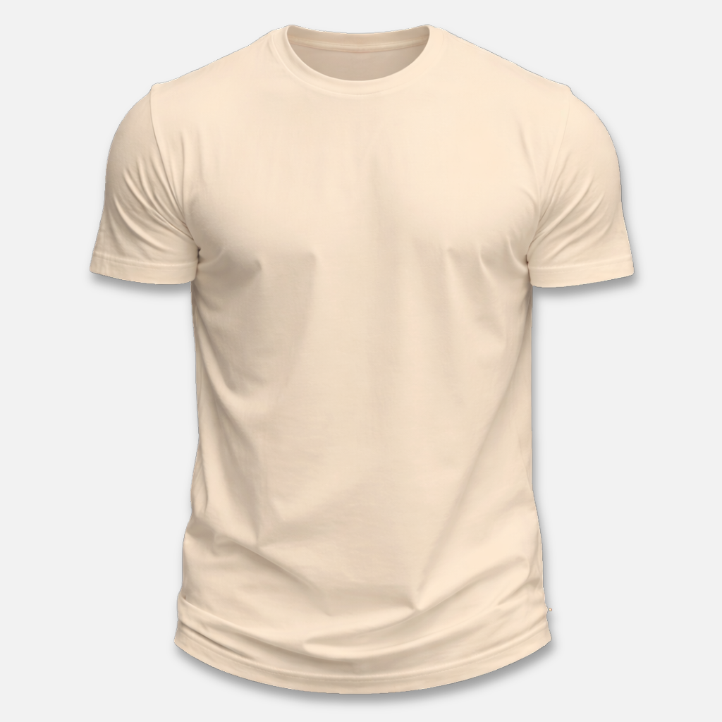 Camiseta de acabado limpio con cuello redondo para hombres
