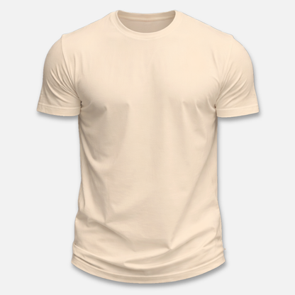 Camiseta de acabado limpio con cuello redondo para hombres
