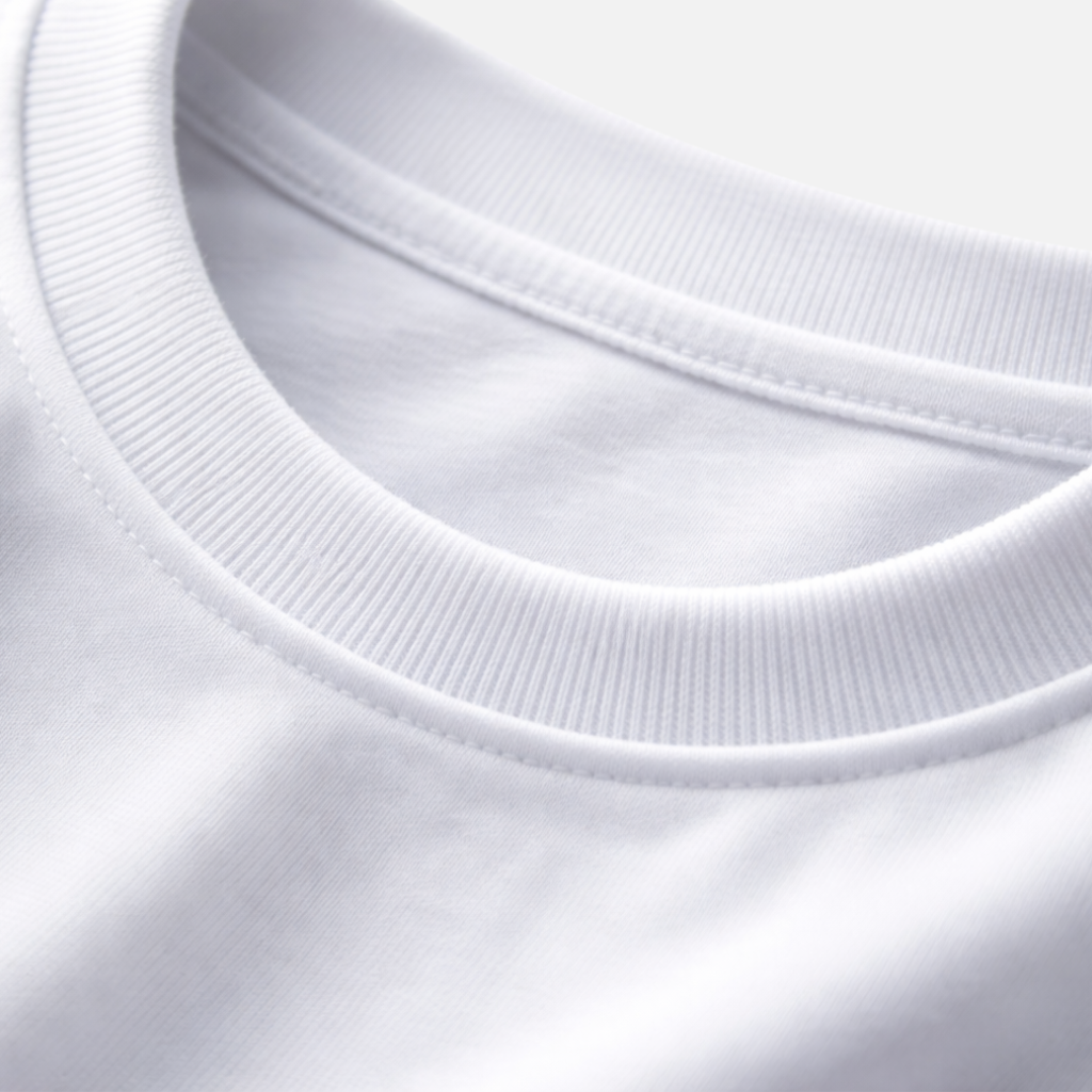 Camiseta de acabado limpio con cuello redondo para hombres