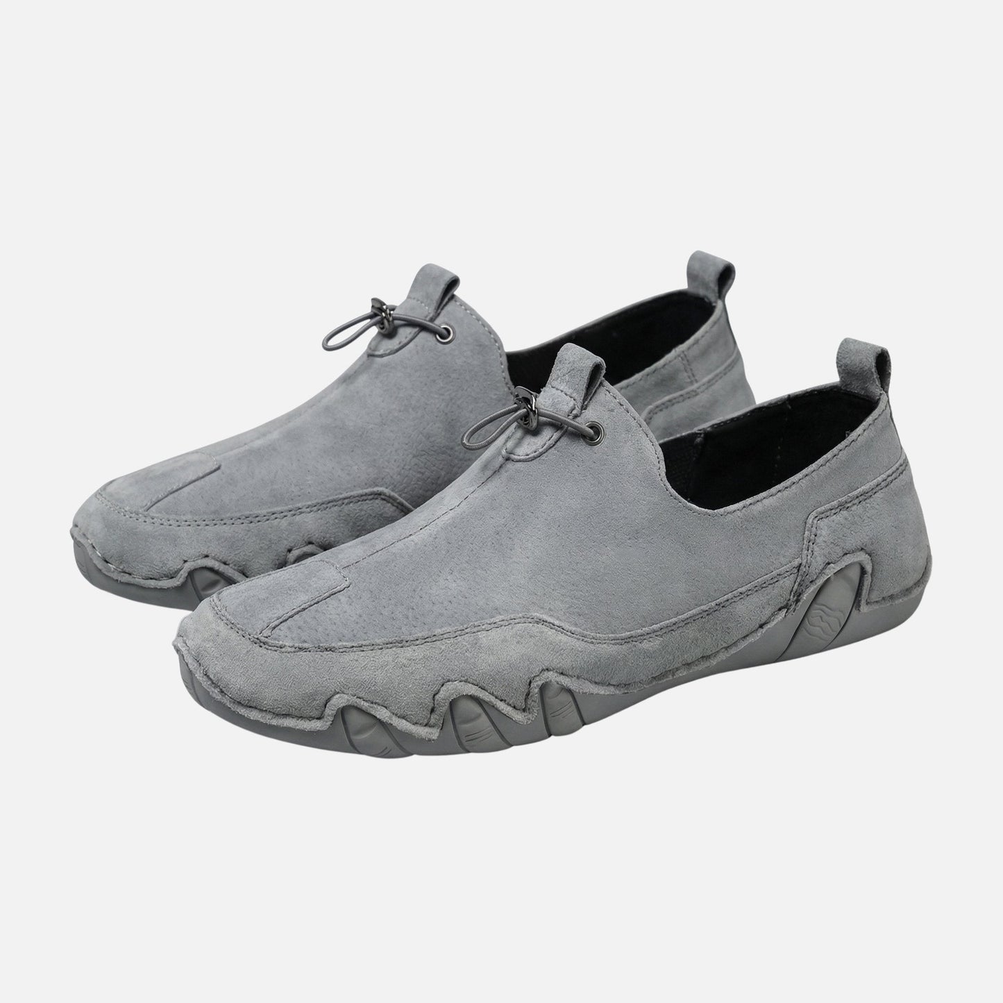 Zapatillas slip-on con cordones elásticos y suela de goma para hombre