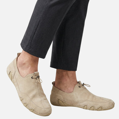 Zapatillas slip-on con cordones elásticos y suela de goma para hombre