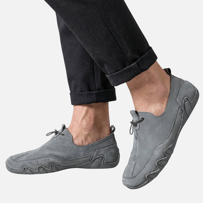 Zapatillas slip-on con cordones elásticos y suela de goma para hombre
