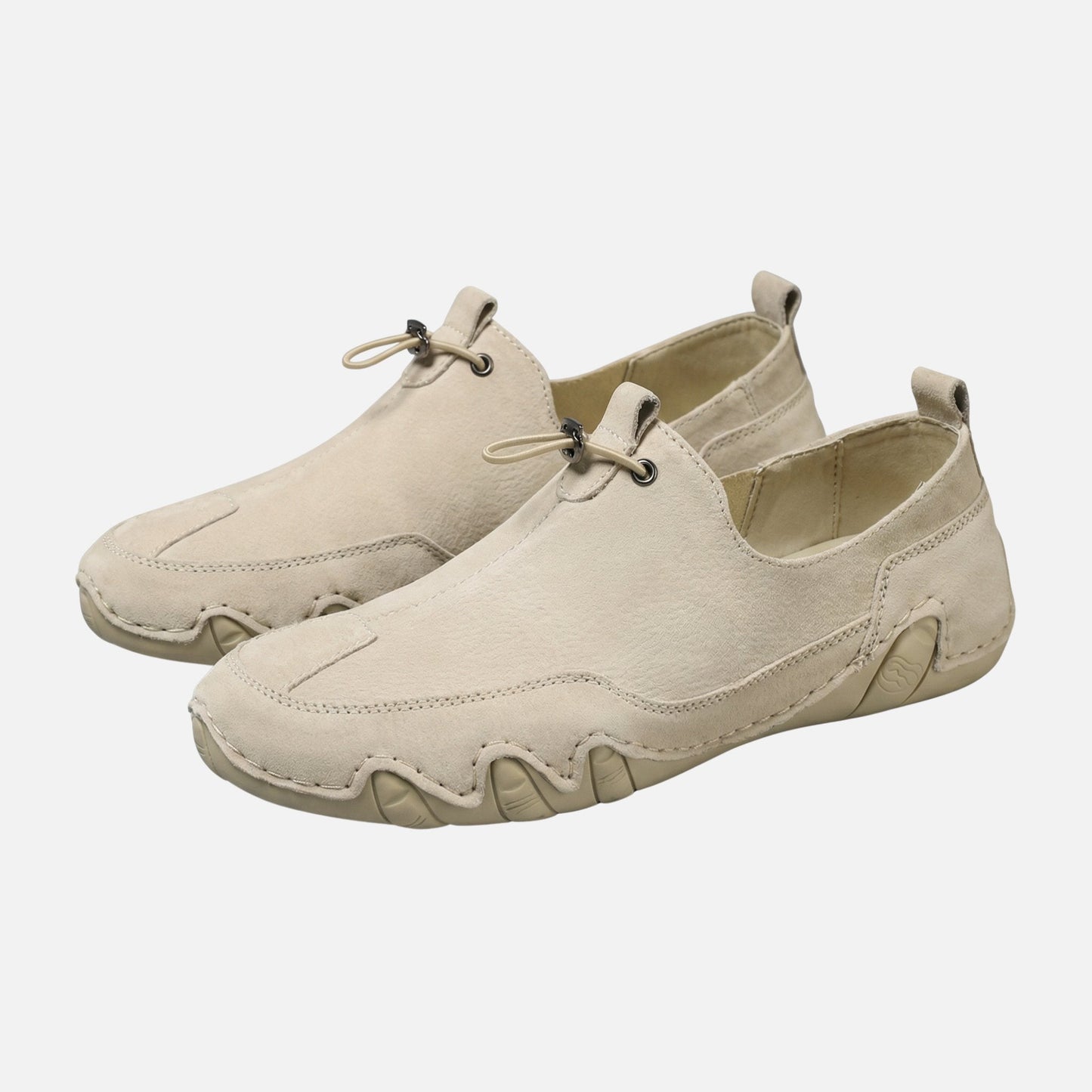 Zapatillas slip-on con cordones elásticos y suela de goma para hombre
