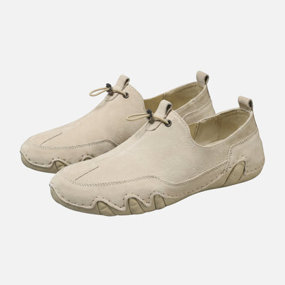 Zapatillas slip-on con cordones elásticos y suela de goma para hombre