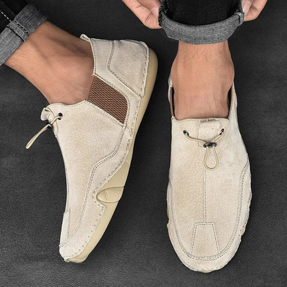 Zapatillas slip-on con cordones elásticos y suela de goma para hombre