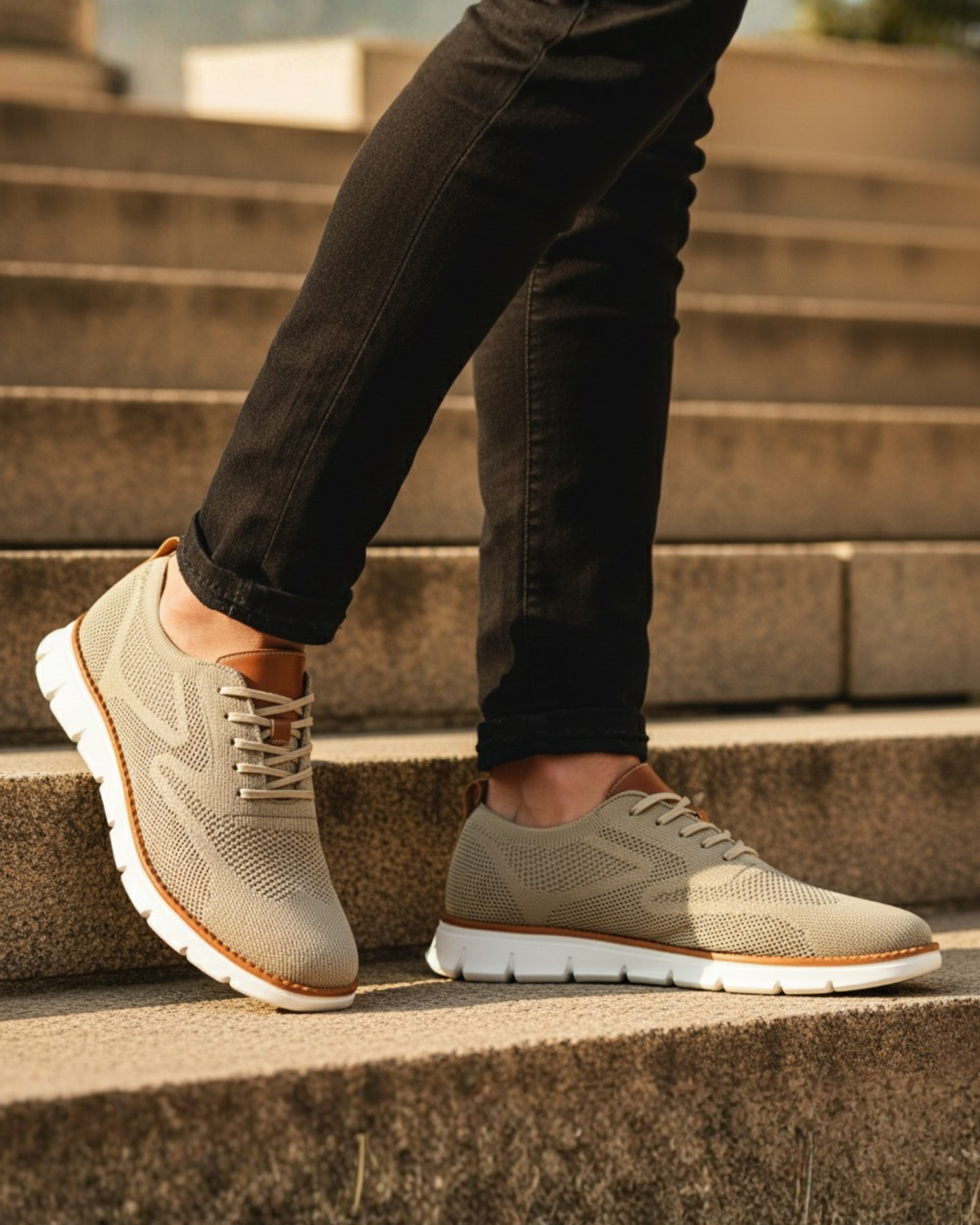 Zapatillas deportivas con cordones y suela antideslizante para hombre
