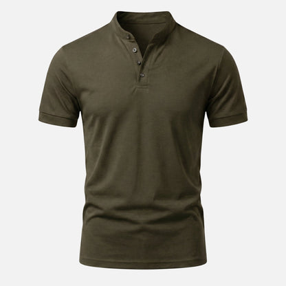 Camiseta slim fit de jersey con cuello alto para hombre