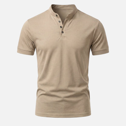 Camiseta slim fit de jersey con cuello alto para hombre