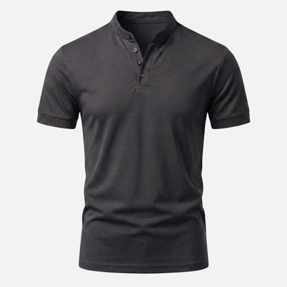 Camiseta slim fit de jersey con cuello alto para hombre