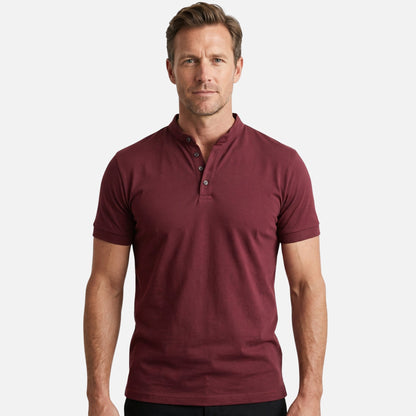 Camiseta slim fit de jersey con cuello alto para hombre