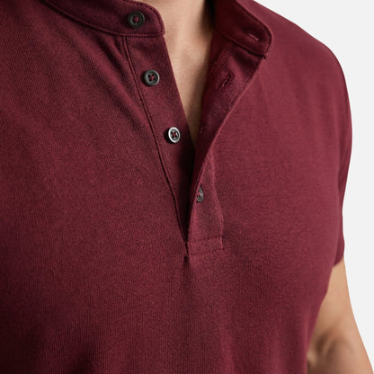 Camiseta slim fit de jersey con cuello alto para hombre