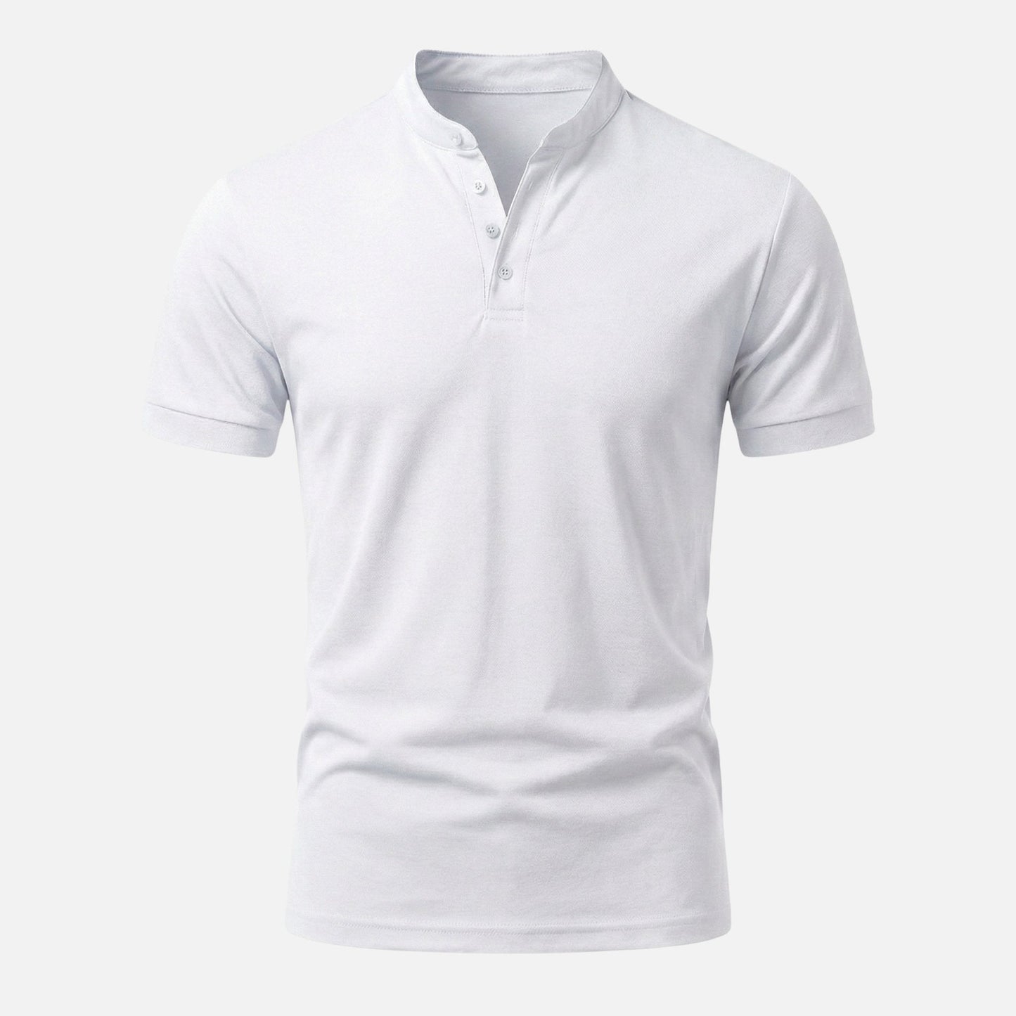 Camiseta slim fit de jersey con cuello alto para hombre