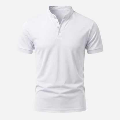 Camiseta slim fit de jersey con cuello alto para hombre