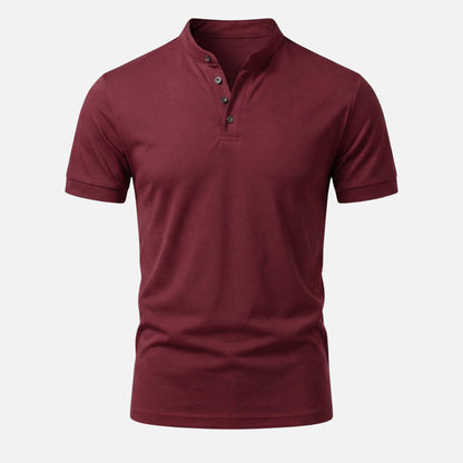 Camiseta slim fit de jersey con cuello alto para hombre
