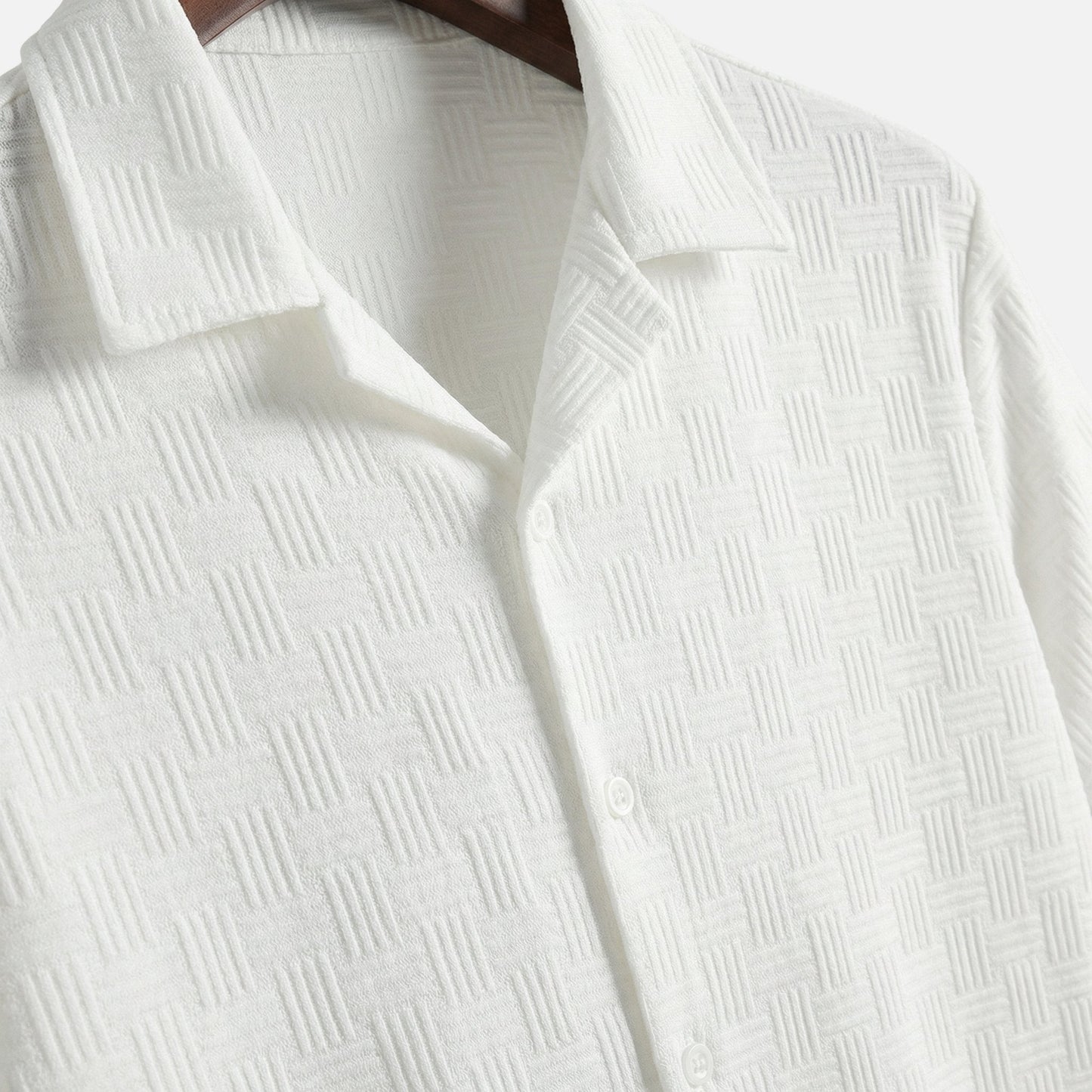 Conjunto de verano slim fit con estampado geométrico para hombre