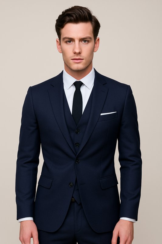 Traje slim fit de dos piezas con chaqueta y pantalón para hombre
