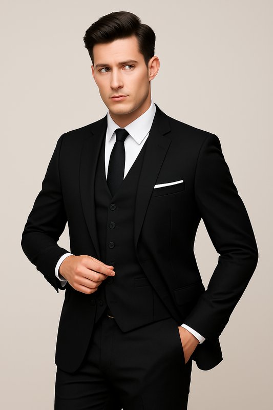 Traje slim fit de dos piezas con chaqueta y pantalón para hombre