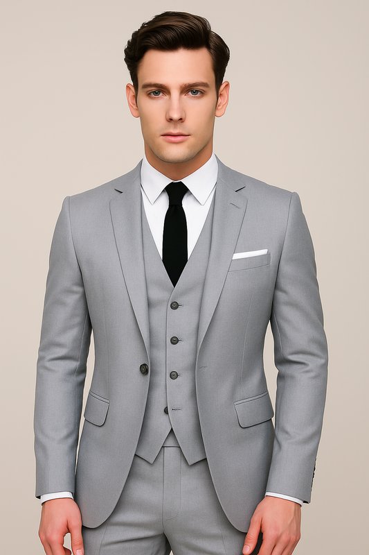 Traje slim fit de dos piezas con chaqueta y pantalón para hombre