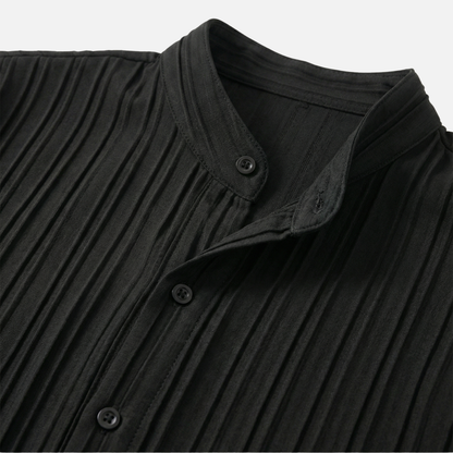 Conjunto veraniego plisado de dos piezas con cintura elástica para hombre