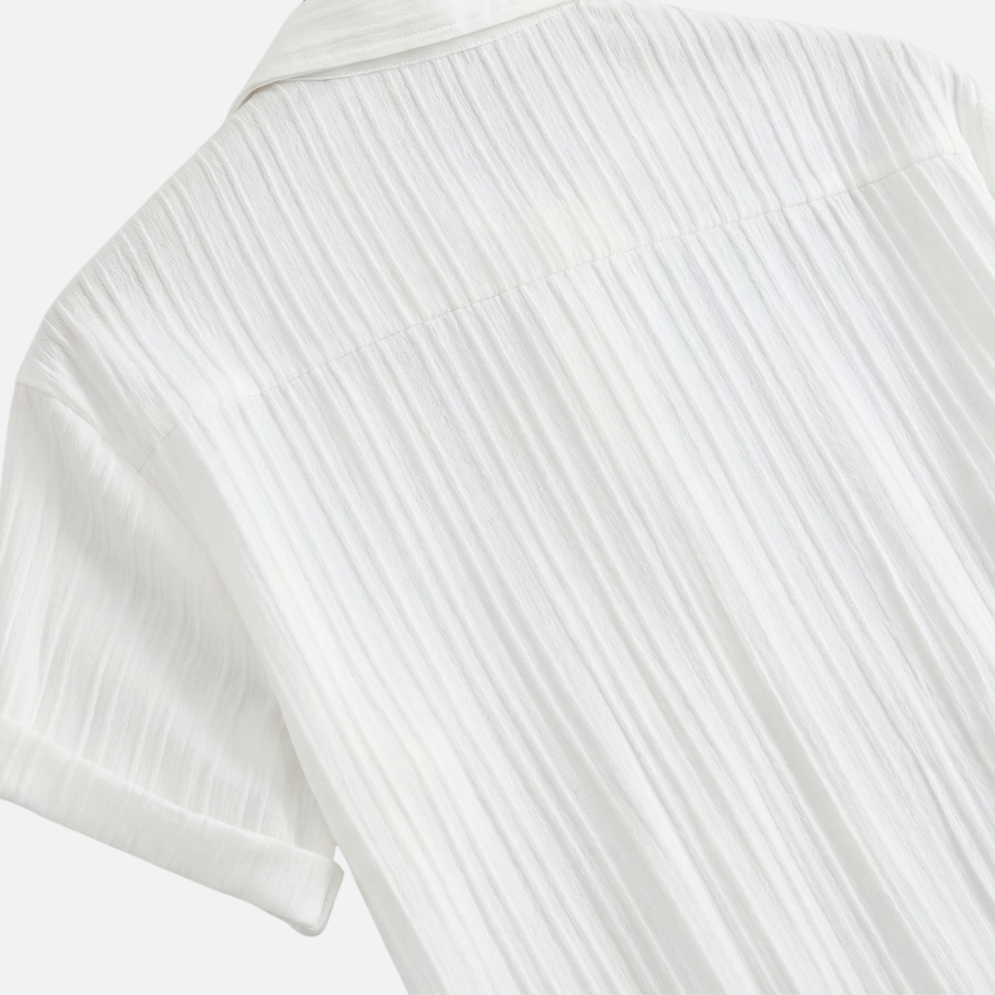 Conjunto veraniego plisado de dos piezas con cintura elástica para hombre