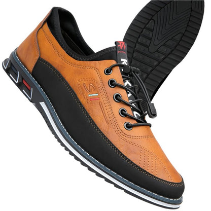 Zapatillas deportivas de cuero liso para hombre