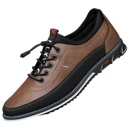 Zapatillas deportivas de cuero liso para hombre