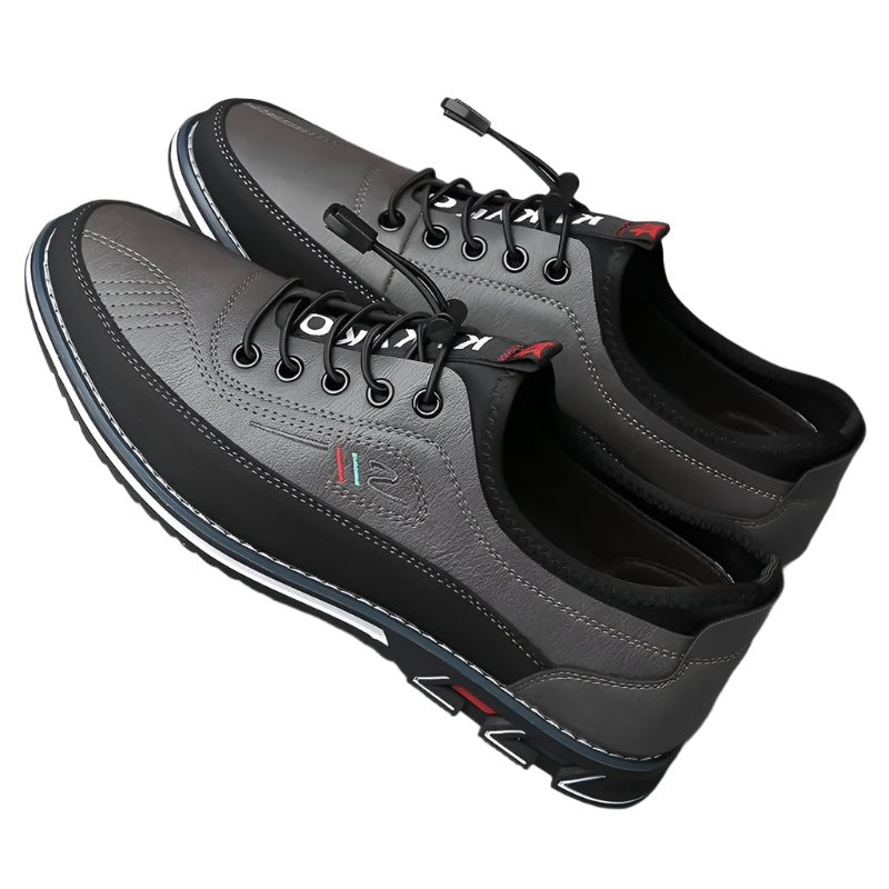 Zapatillas deportivas de cuero liso para hombre