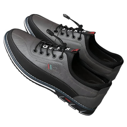 Zapatillas deportivas de cuero liso para hombre