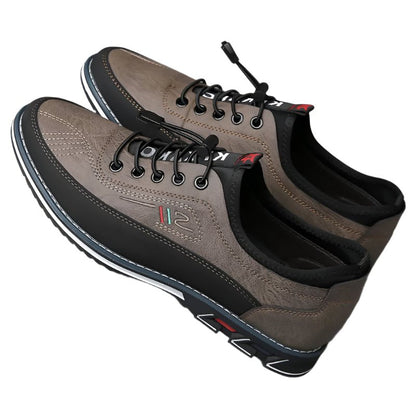 Zapatillas deportivas de cuero liso para hombre