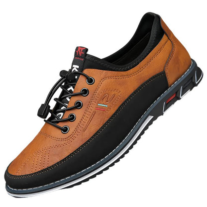 Zapatillas deportivas de cuero liso para hombre