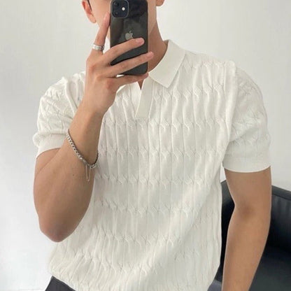 Polo piqué de manga corta resistente para hombre